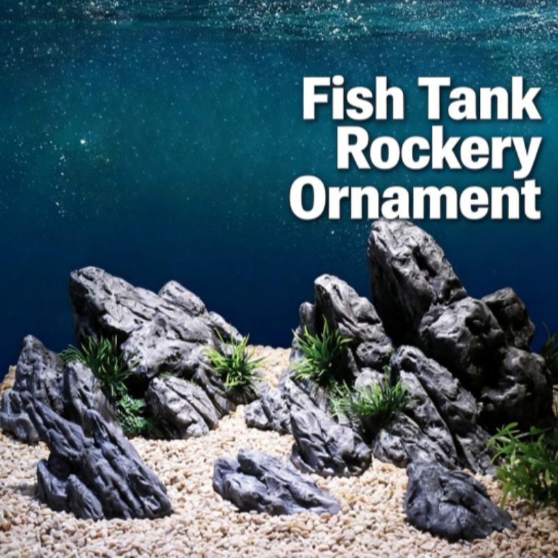 Aquarium Planted Set Up - Aquarium Decor Simulation Stone Rockery Landscape