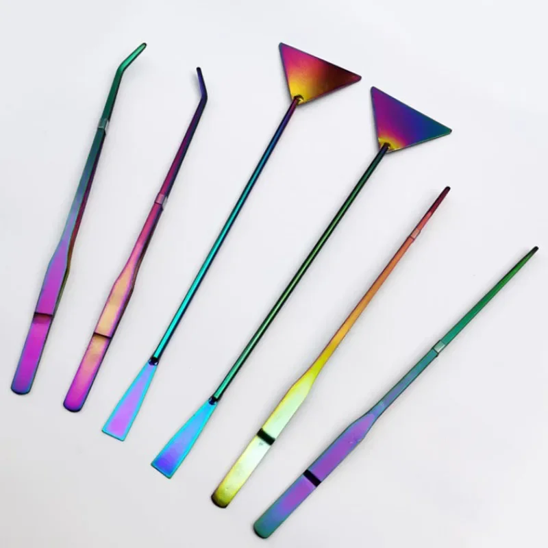 Planted Aquarium Maintenance Kit - 27cm Colorful Stainless Steel Curved Aquarium