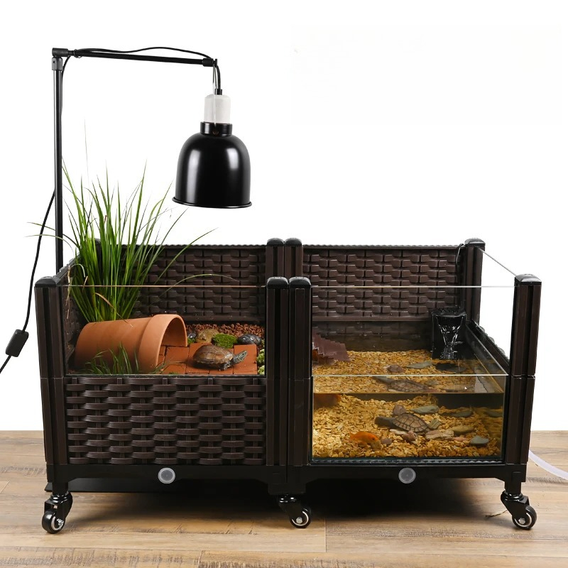 Aquarium Plant Yellowing - Eco Turtle Tank with Basking Platform,