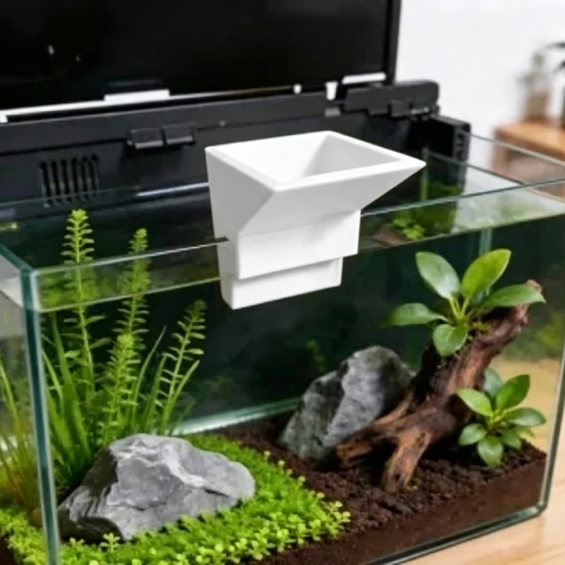Aquarium Planted Set Up - No Drill Mount Aquarium Water Inlet