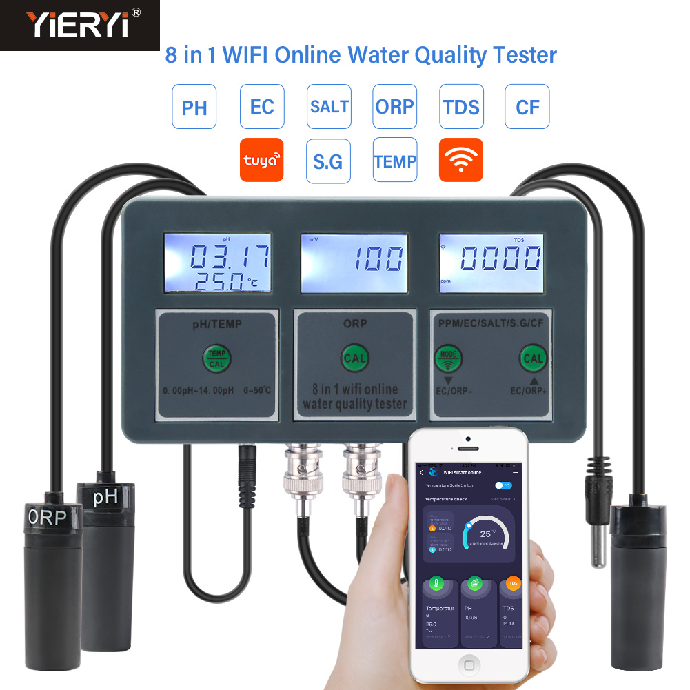 WiFi Tuya Smart PH Meter Data  - Planted Aquarium Test Kit recension och pris