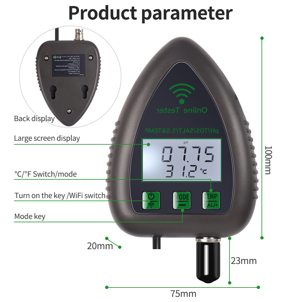 Tuya WiFi 5 in1 Water Quality  - Planted Aquarium Test Kit recension och pris