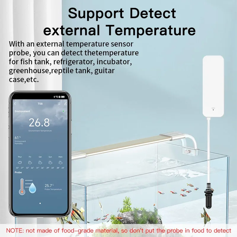Tuya WiFi Temperature Humidity - Aquarium Planting recension och pris