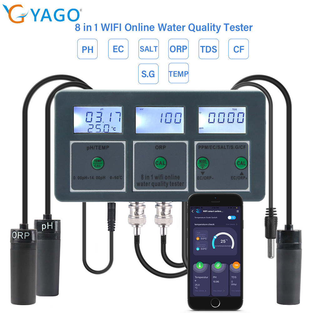 YAGO 8 in 1 WiFi Aquarium Wate - Planted Aquarium Test Kit recension och pris