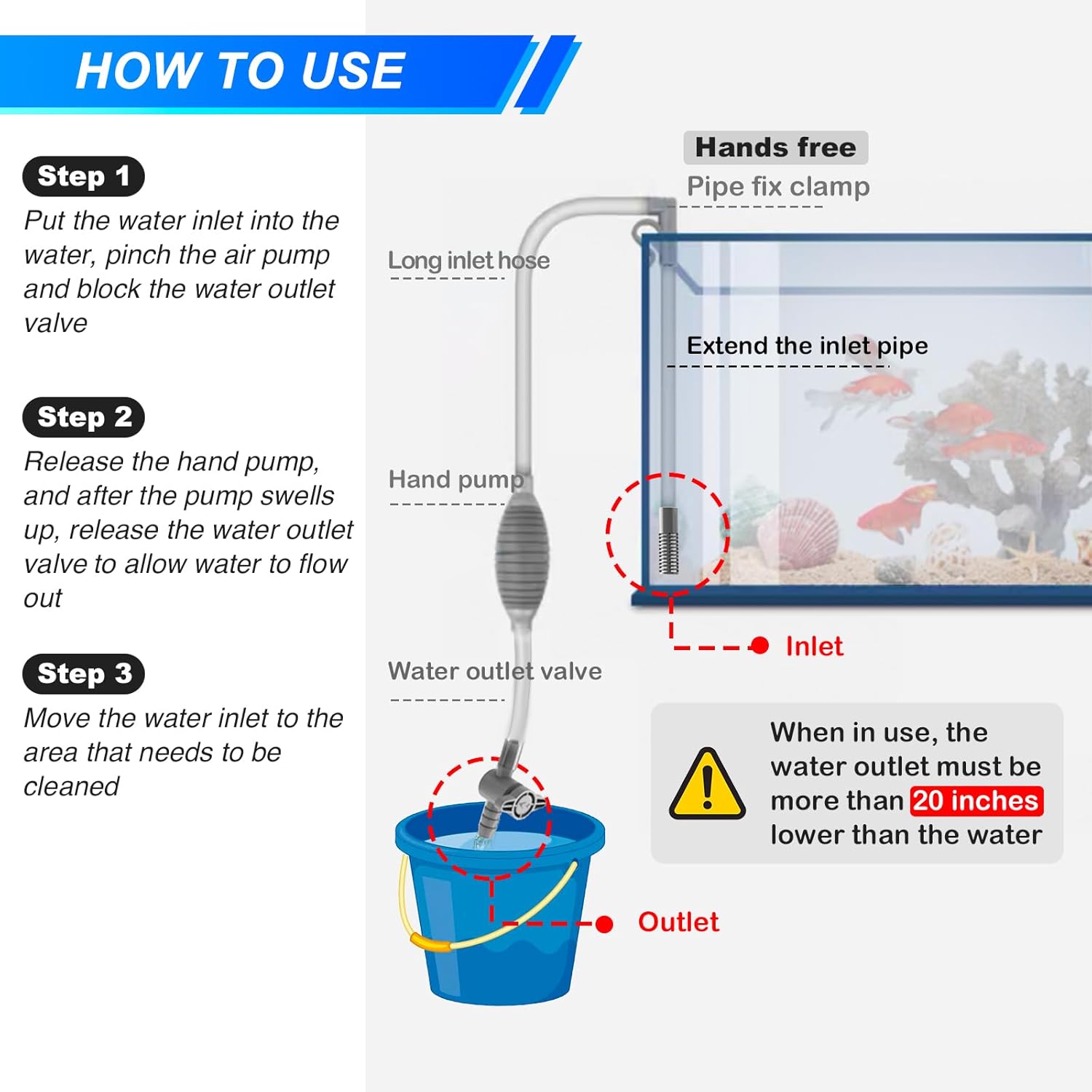 Large Fish Tank Aquarium Sipho - Planted Aquarium Maintenance Kit recension och pris