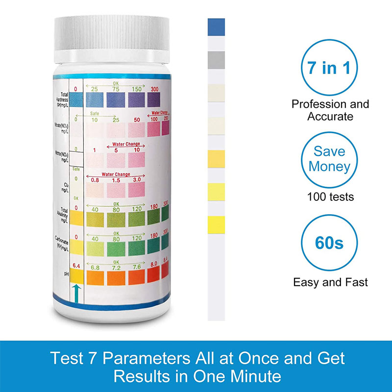 7-IN-1 Aquarium Test Strips 10 - Planted Aquarium Test Kit recension och pris