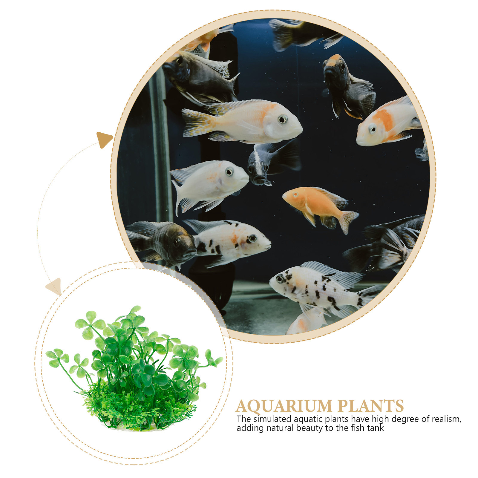 Premium Realistic Artificial A - Aquarium Planted Set Up recension och pris