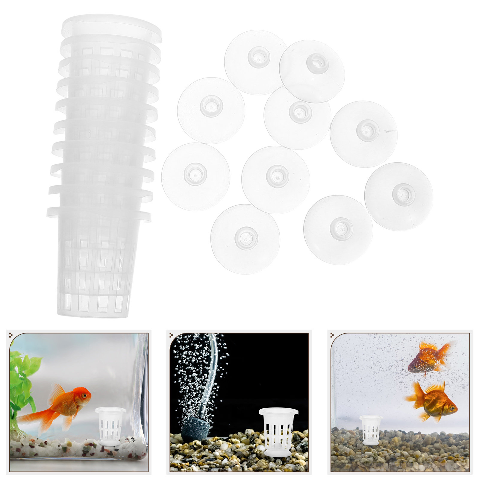 1Set Hydroponic Net Pot with S - Aquarium Planting recension och pris