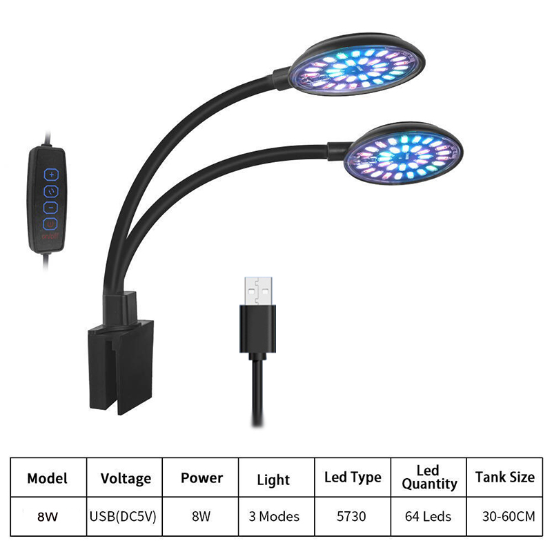 USB Aquarium LED Light Fish Ta - Aquarium Plant Light Spectrum recension och pris