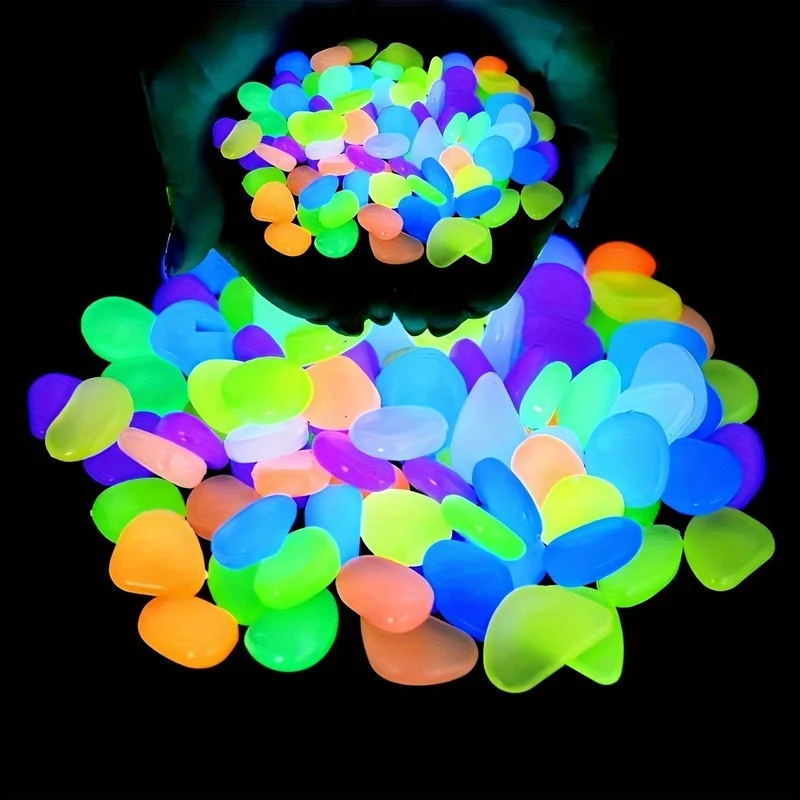 50-200pcs Glow in The Dark Peb - Aquarium Planting recension och pris