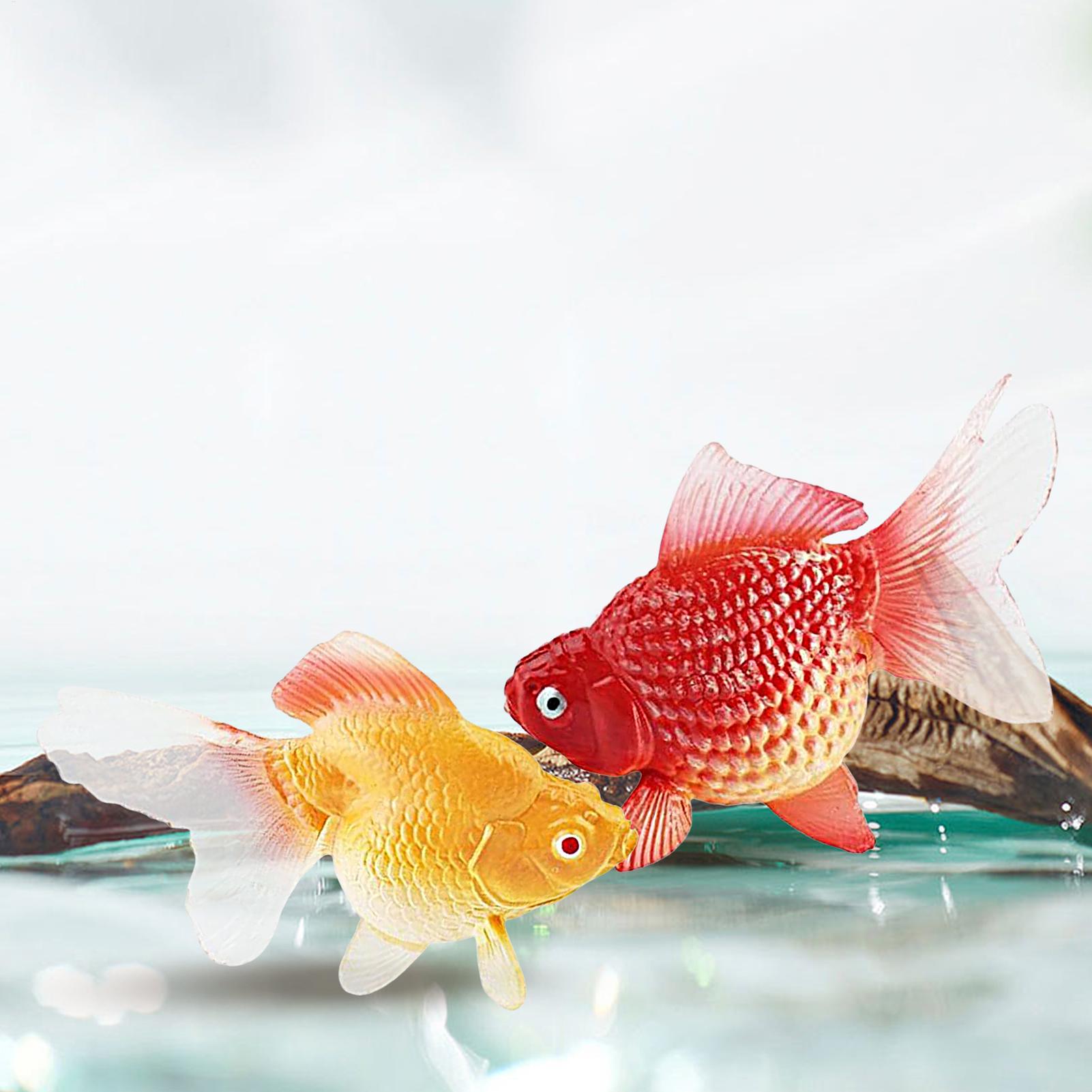 Fake Gold Fish 2Pcs/set Artifi - Aquarium Plant Yellowing recension och pris