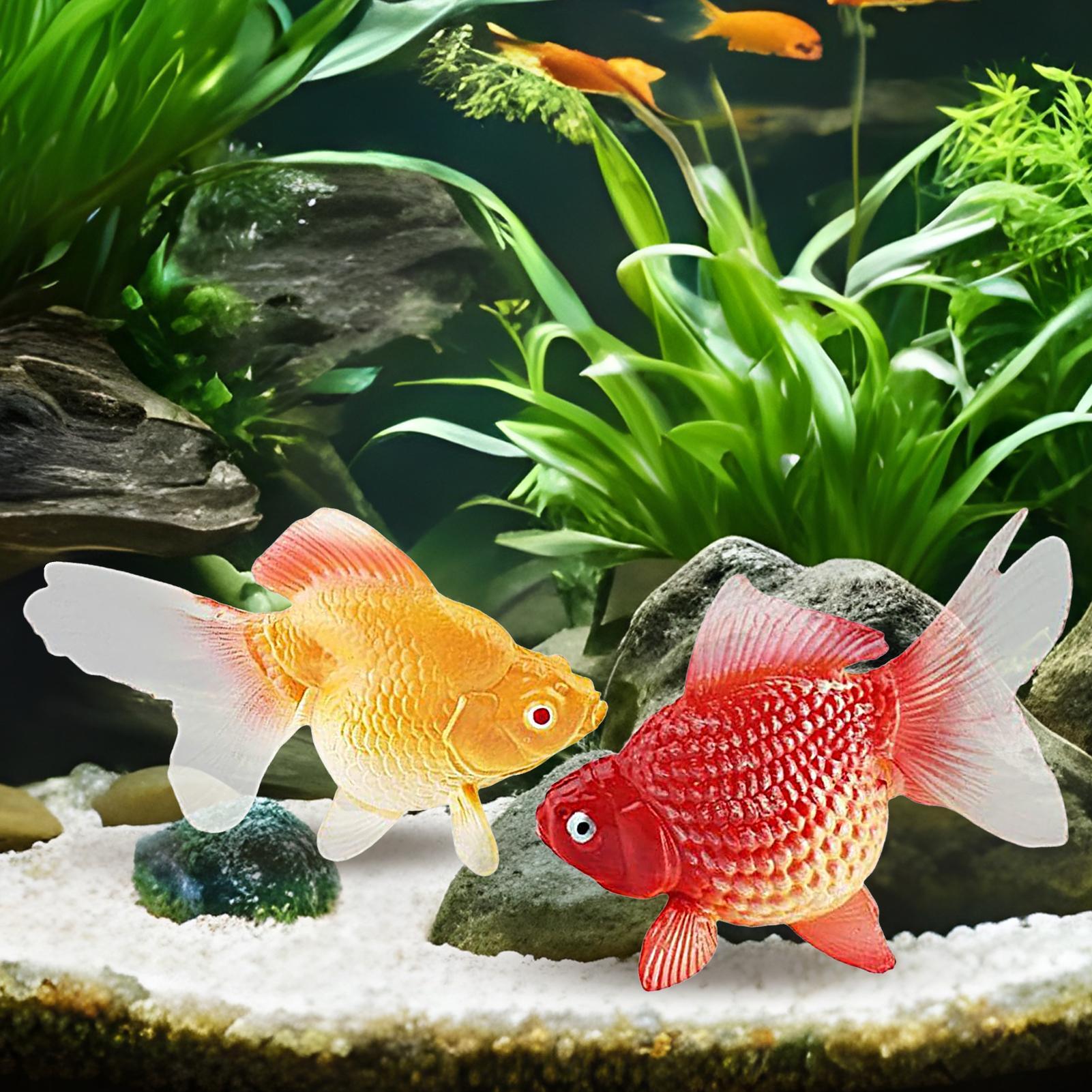 Fake Gold Fish 2Pcs/set Artifi - Aquarium Plant Yellowing recension och pris