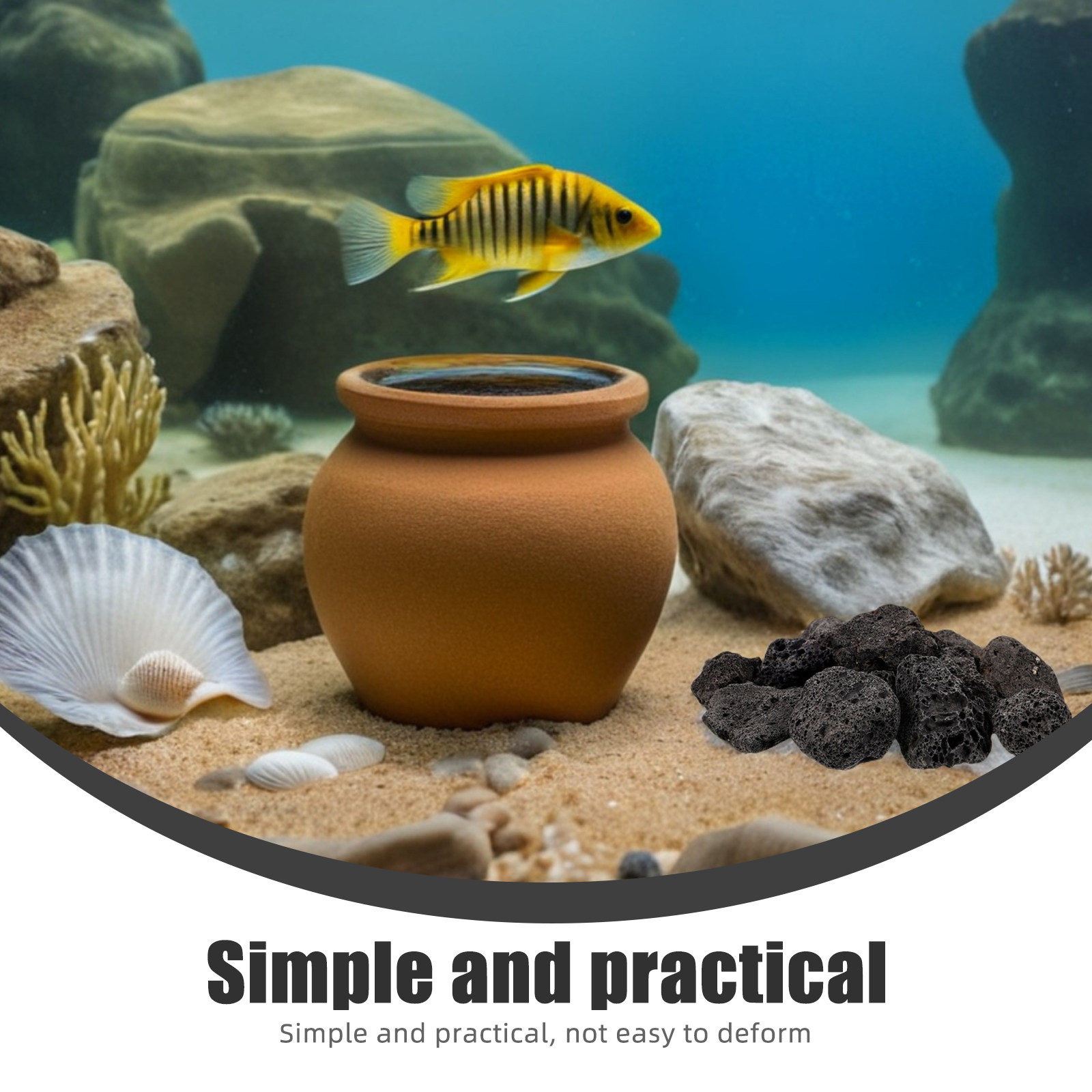 1Pack Natural Volcanic Stones  - Aquarium Planting recension och pris